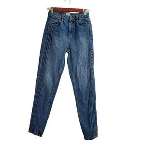 BDG Urban Outfitters Mom Jeans 25 Womens High Rise Slouchy‎ Pintuck Tapered Leg